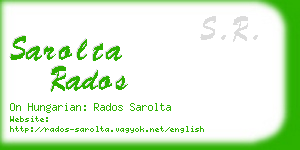 sarolta rados business card